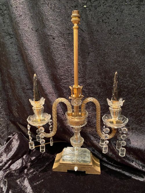 A PAIR OF ENGLISH CANDELABRA LAMPS - ADDITIONAL PHOTO 2
