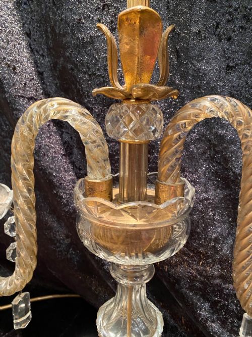 A PAIR OF ENGLISH CANDELABRA LAMPS - ADDITIONAL PHOTO 5