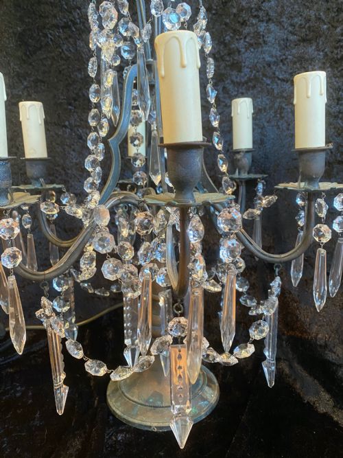 SIX LIGHT FRENCH ANTIQUE TABLE LIGHT - ADDITIONAL PHOTO 5