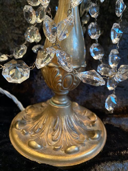 A PAIR OF THREE LIGHT ANTIQUE FRENCH TABLE LAMPS - ADDITIONAL PHOTO 9