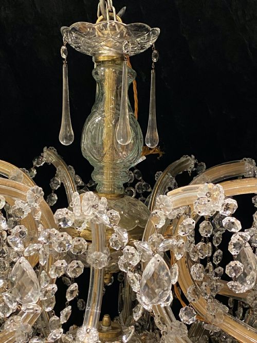 A WONDERFUL ITALIAN TEN LIGHT ITALIAN MARIE THERESA CHANDELIER - ADDITIONAL PHOTO 1