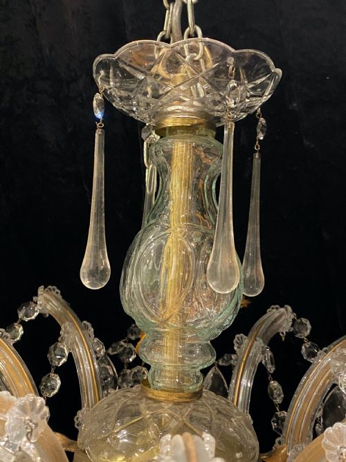A WONDERFUL ITALIAN TEN LIGHT ITALIAN MARIE THERESA CHANDELIER - ADDITIONAL PHOTO 3