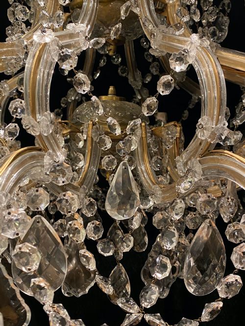 A WONDERFUL ITALIAN TEN LIGHT ITALIAN MARIE THERESA CHANDELIER - ADDITIONAL PHOTO 6
