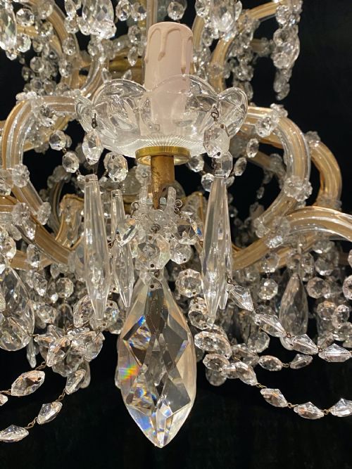A WONDERFUL ITALIAN TEN LIGHT ITALIAN MARIE THERESA CHANDELIER - ADDITIONAL PHOTO 8