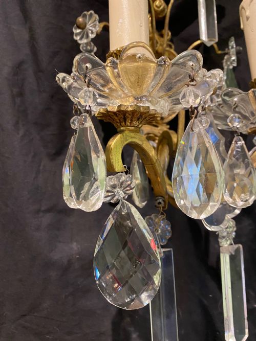 A PAIR OF GOOD QUALITY FRENCH TWO LIGHT ANTIQUE WALLLIGHTS - ADDITIONAL PHOTO 4