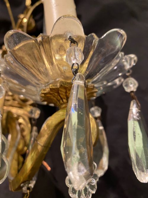 A PAIR OF GOOD QUALITY FRENCH TWO LIGHT ANTIQUE WALLLIGHTS - ADDITIONAL PHOTO 7