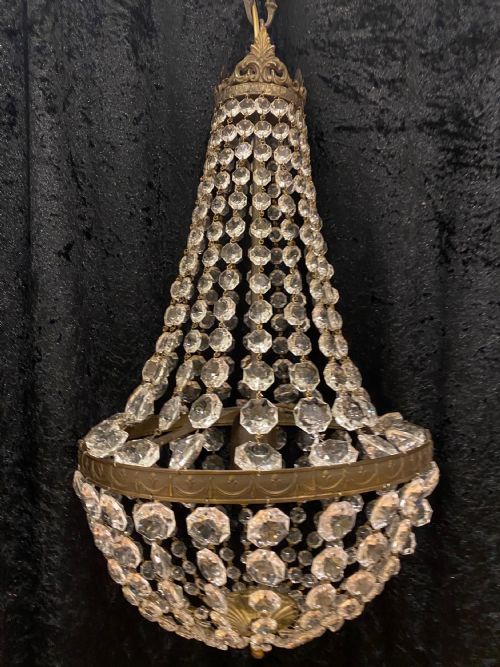 a single light french empire antique chandelier - CATEGORY: ANTIQUE LIGHTING - DATED 1910