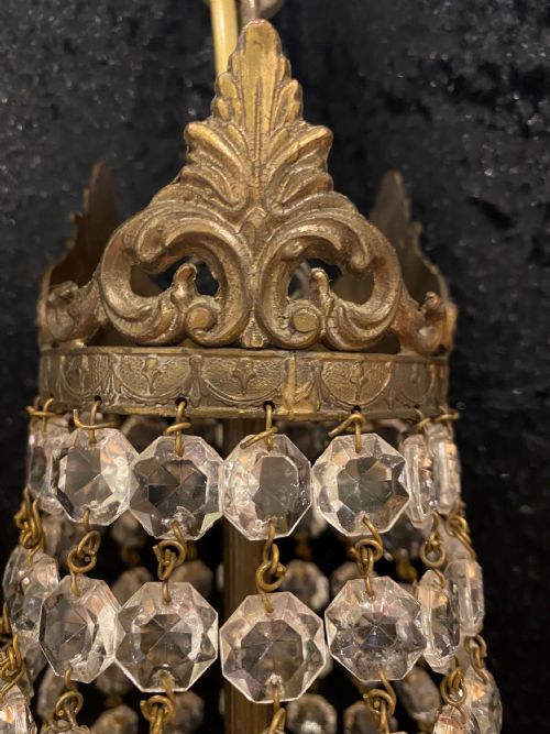 A SINGLE LIGHT FRENCH EMPIRE ANTIQUE CHANDELIER - ADDITIONAL PHOTO 1