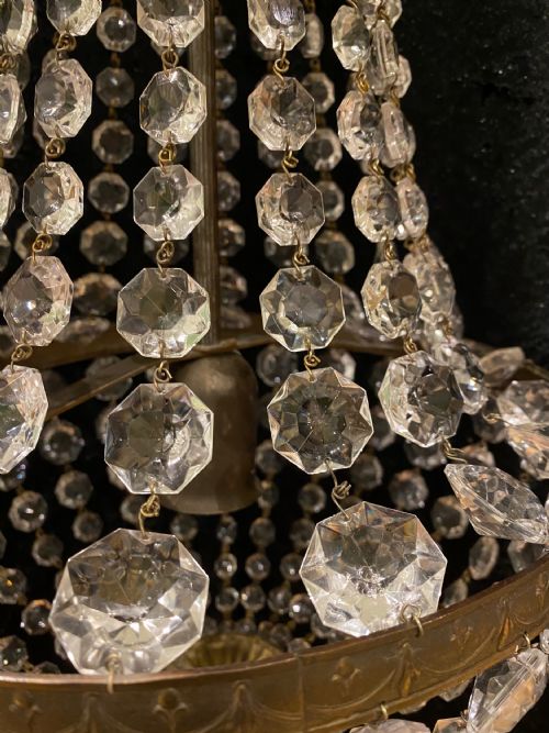 A SINGLE LIGHT FRENCH EMPIRE ANTIQUE CHANDELIER - ADDITIONAL PHOTO 7