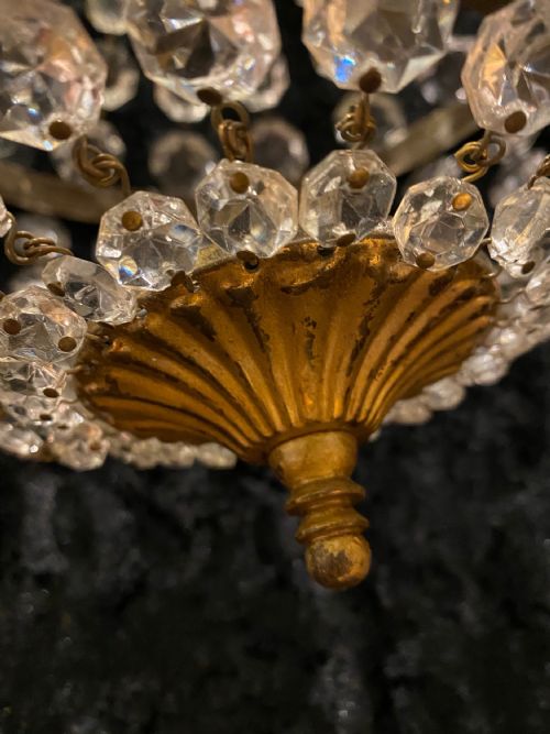 A SINGLE LIGHT FRENCH EMPIRE ANTIQUE CHANDELIER - ADDITIONAL PHOTO 8
