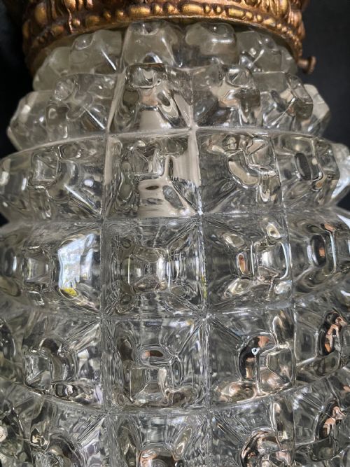 A PAIR OF FRENCH ANTIQUE CUT GLASS HALL LANTERNS - ADDITIONAL PHOTO 6