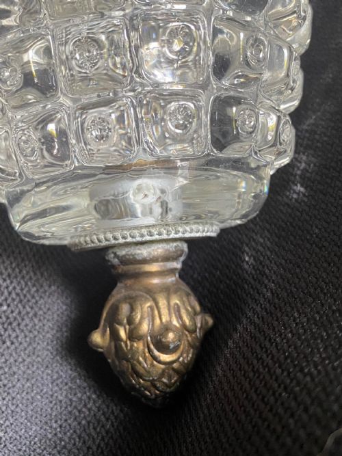 A PAIR OF FRENCH ANTIQUE CUT GLASS HALL LANTERNS - ADDITIONAL PHOTO 8