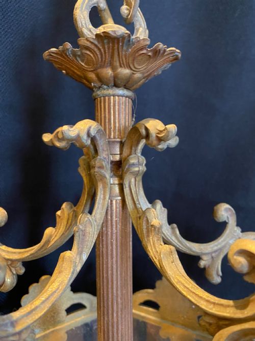 ORNATE FRENCH BRASS ANTIQUE LANTERN - ADDITIONAL PHOTO 16