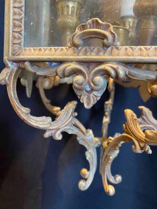 ORNATE FRENCH BRASS ANTIQUE LANTERN - ADDITIONAL PHOTO 18