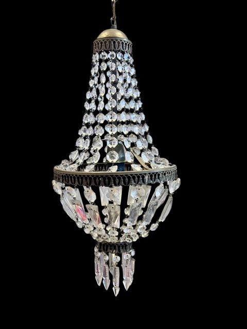 ONE LIGHT FRENCH EMPIRE ANTIQUE CHANDELIER