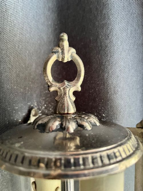 TWO LIGHT FRENCH SQUARE ANTIQUE LANTERN C1920 - ADDITIONAL PHOTO 6