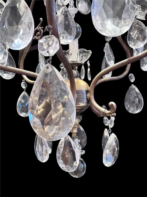A THREE LIGHT ITALIAN ANTIQUE CHANDELIER - ADDITIONAL PHOTO 6