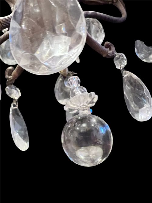 A THREE LIGHT ITALIAN ANTIQUE CHANDELIER - ADDITIONAL PHOTO 13