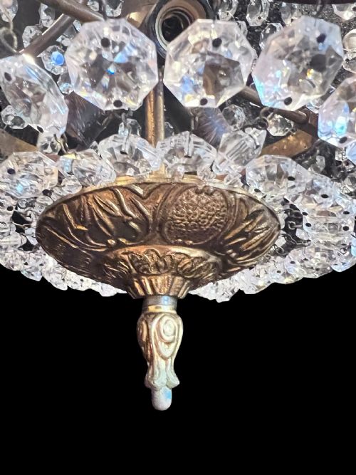 FRENCH TENT AND WATERFALL EMPIRE ANTIQUE CHANDELIER WITH 11 LIGHTS - ADDITIONAL PHOTO 7