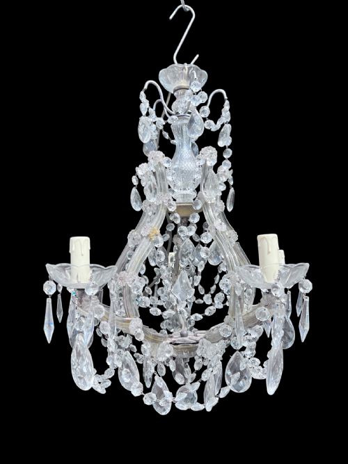 FIVE LIGHT ITALIAN ANTIQUE MARIE THERESA
