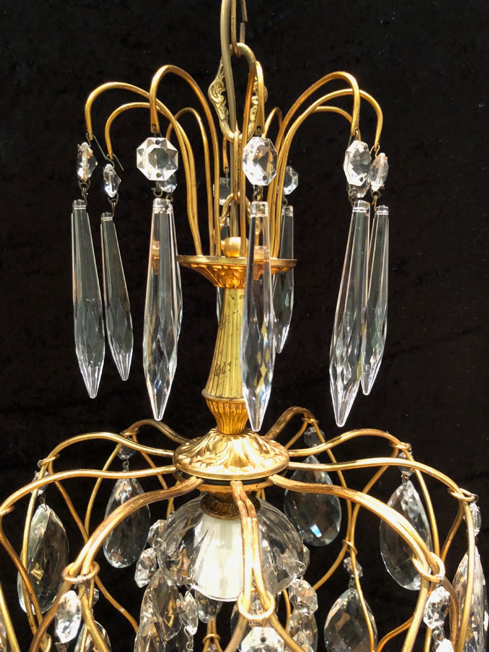 Antique Pineapple One Light Chandelier View II