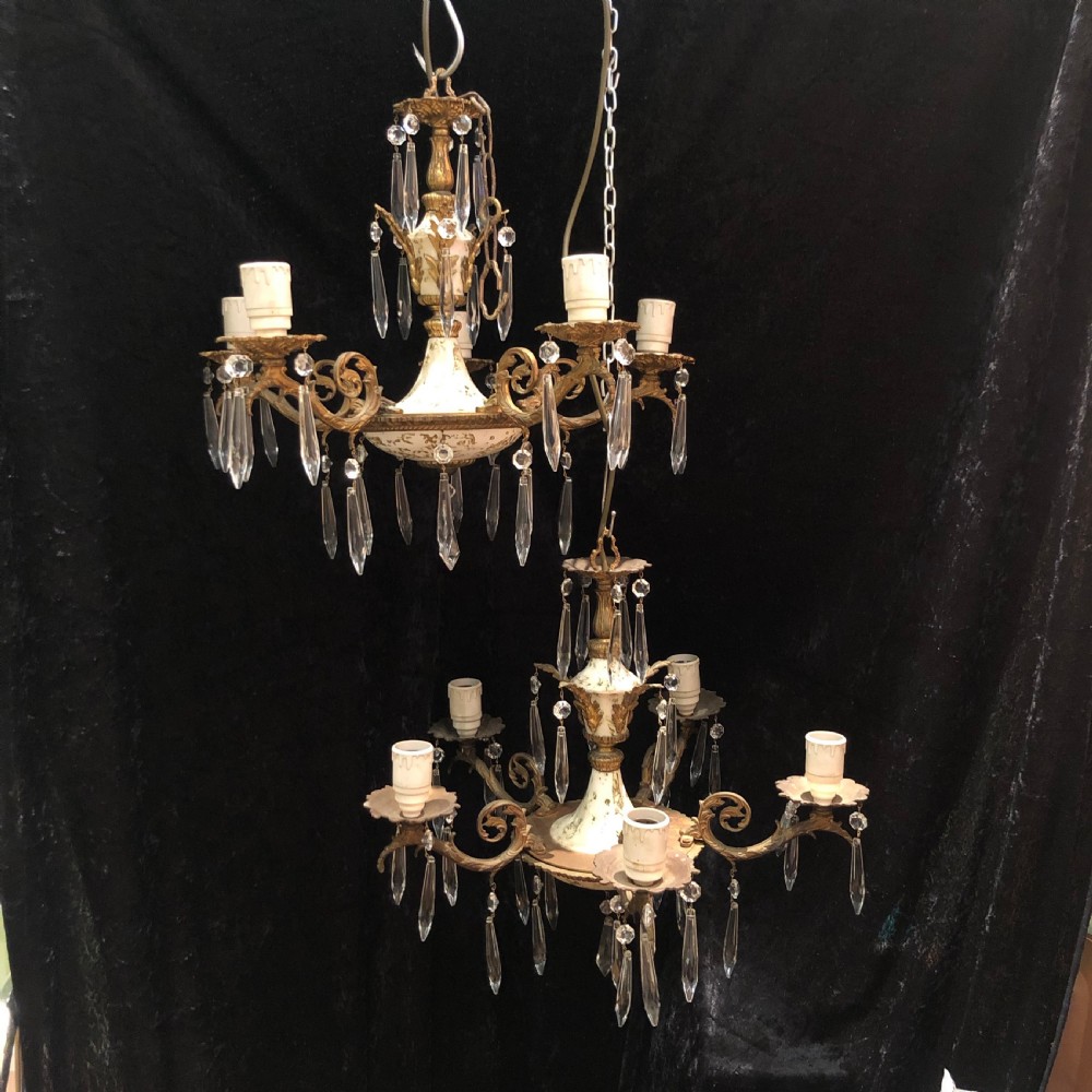A Pair of Decorative Italian Antique Chandeliers