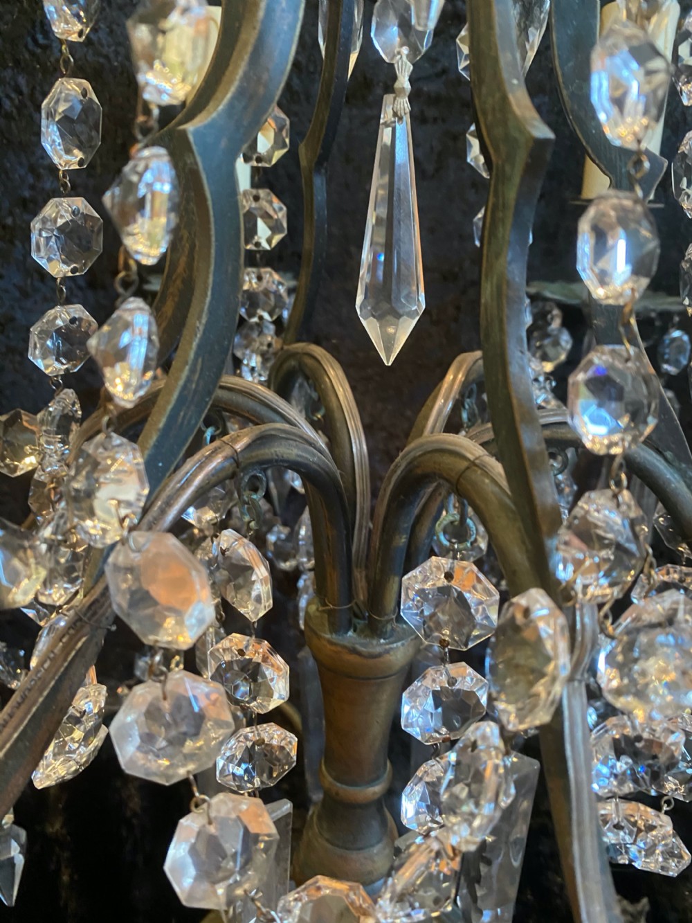 Six Light French Antique Table Light View IV