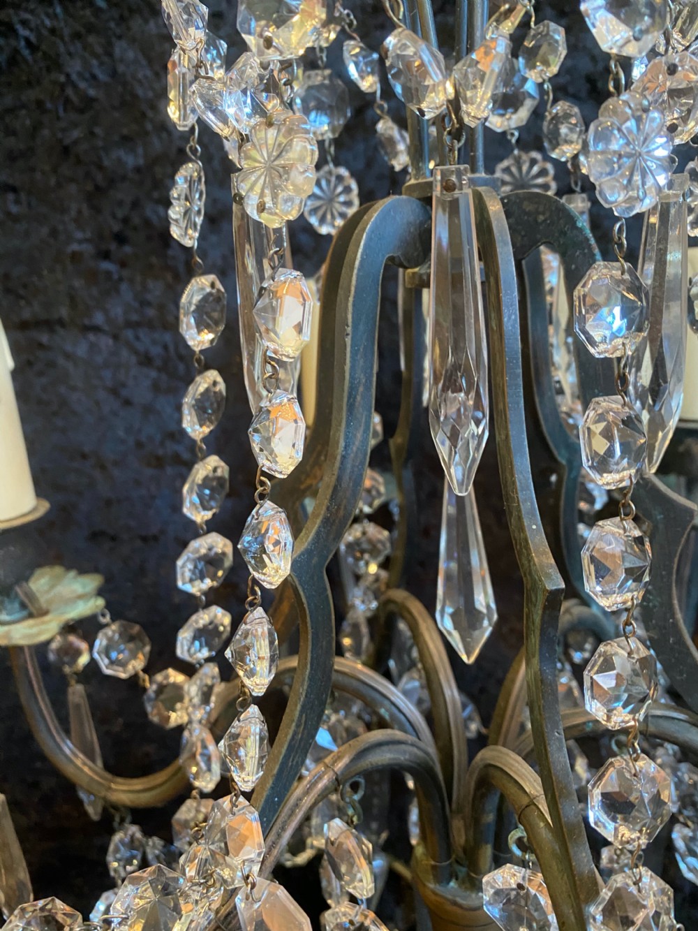 Six Light French Antique Table Light View V