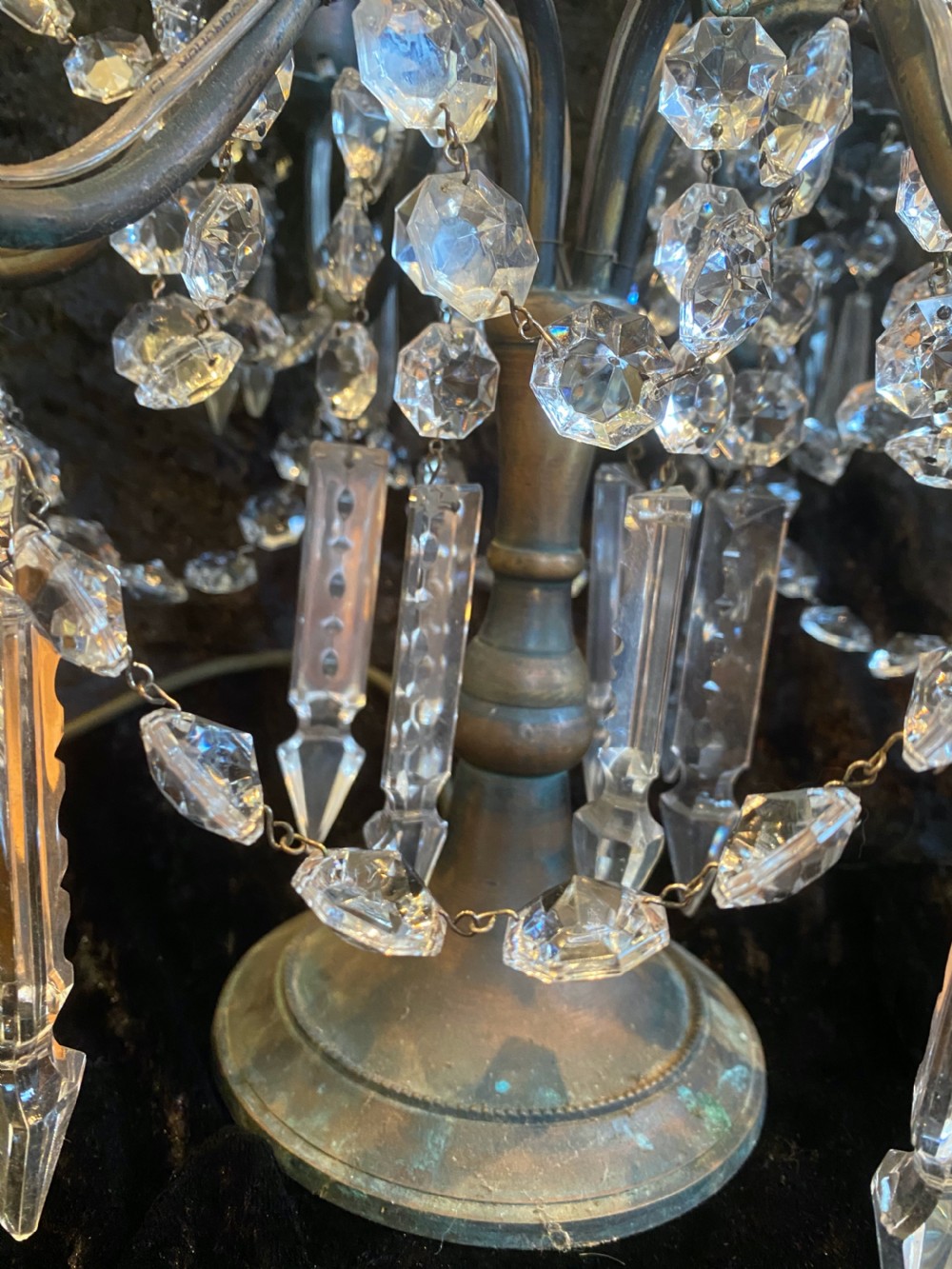Six Light French Antique Table Light View VIII