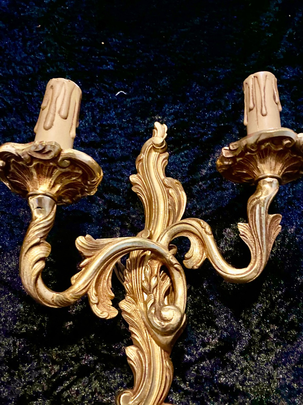 French Pair Of Twin Arm Brass Wall Lights View VIII