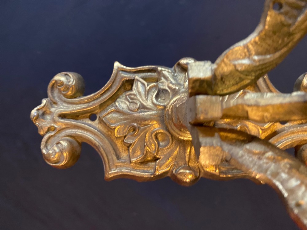A PAIR OF FIVE ARM BRASS FRENCH WALL-LIGHTS View VIII