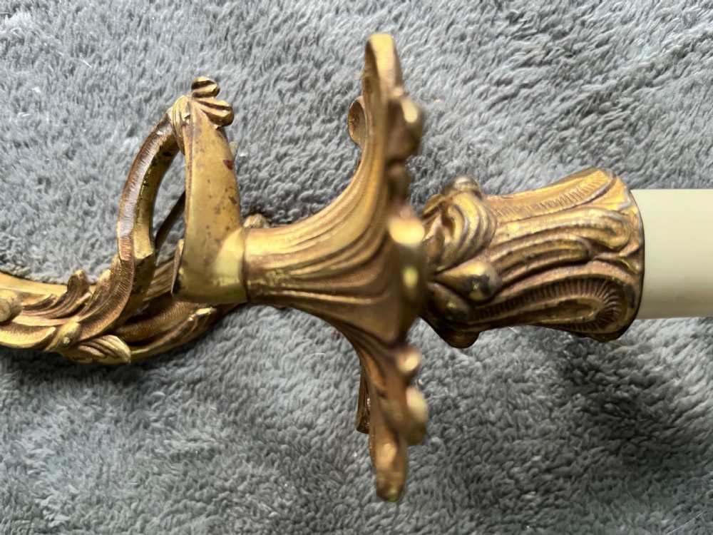 A Single French Brass Rococo Antique Wall-Light. c1900 View II