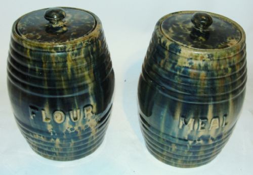 Pair Victorian Scottish Pottery Barrels. Circa 1880