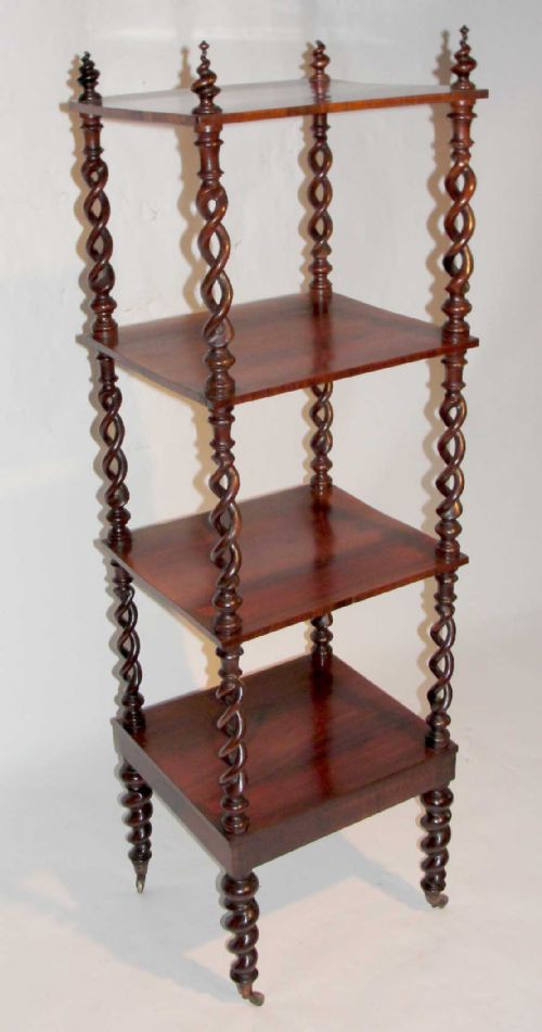 Regency Rosewood 4 Tier Whatnot. Circa 1835
