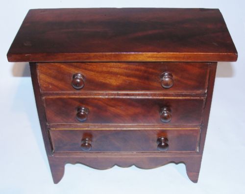 Georgian Mahogany Miniature Chest. Circa 1810