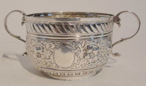 Victorian Silver Porringer. 1882