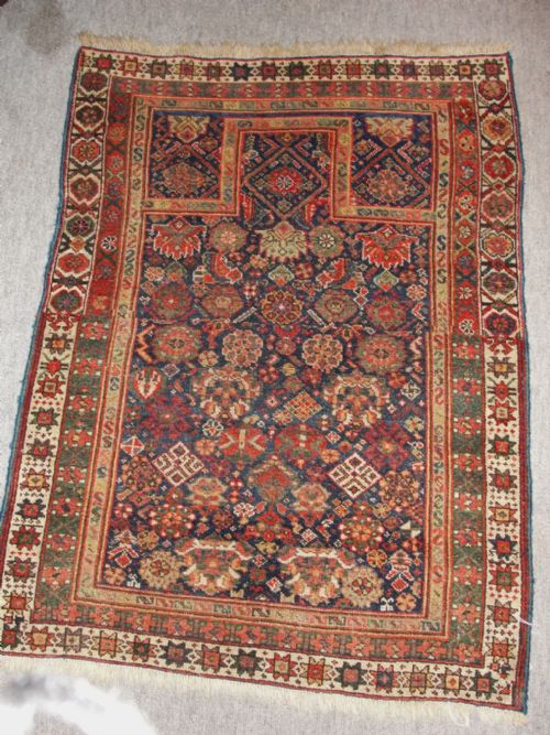 Antique Persian Village Hamadan Prayer Rug. Circa 1900