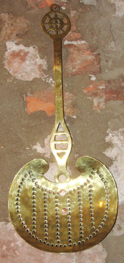 Georgian Brass Straining Ladle. Circa 1830