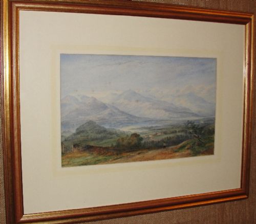 Edwardian Water-colour 'Loch Lomond'  by F.e.holland