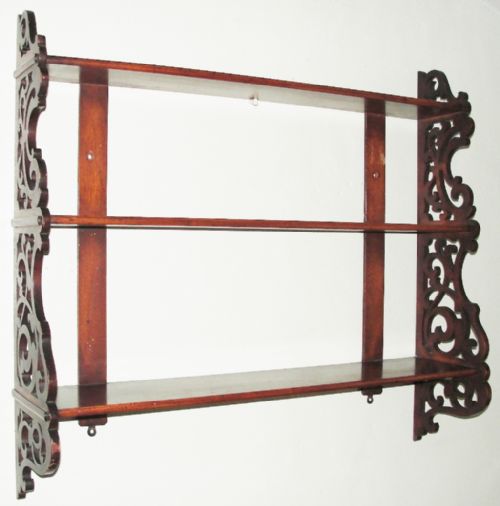 Early Victorian Mahogany Hanging Shelves. Circa 1845