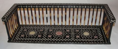 Victorian Ebony and Porcupine Quill Book Rack. Circa 1870
