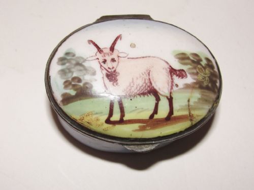 Georgian Battersea Enamel Patch Box. Circa 1775