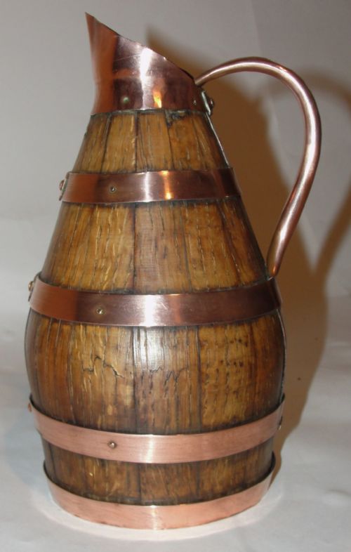 Victorian Oak Coopered Cider Jug. Circa 1870