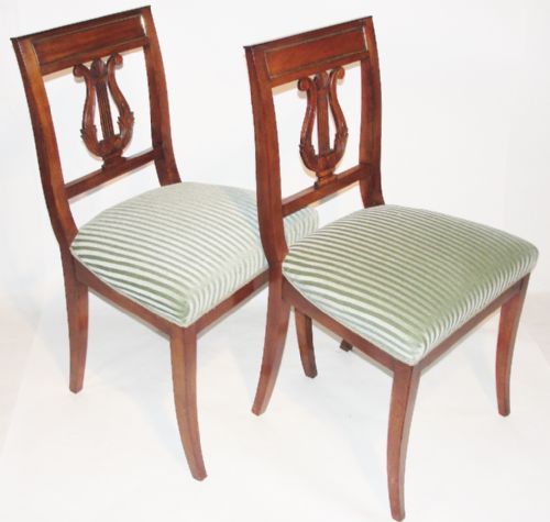 Pair Regency Mahogany Side Chairs. Circa 1820