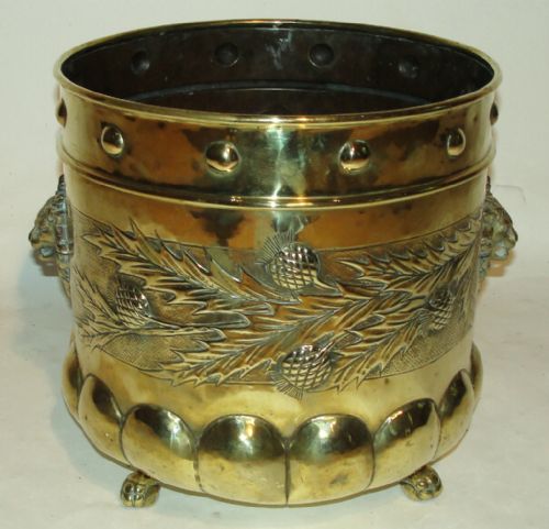 Large Victorian Brass Jardiniere. Circa 1870