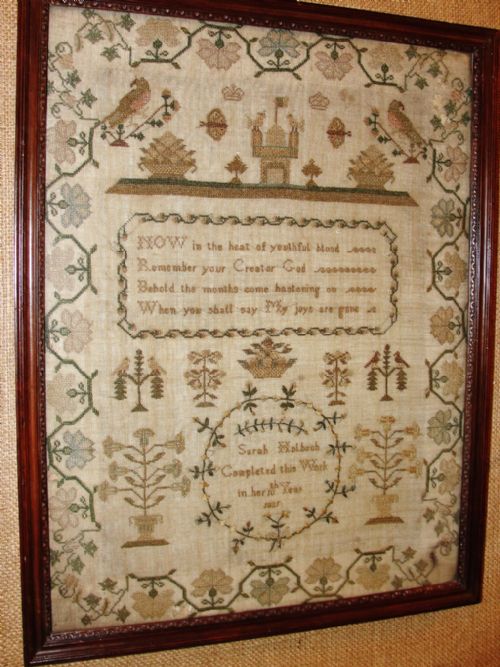 Georgian Sampler. Dated 1821