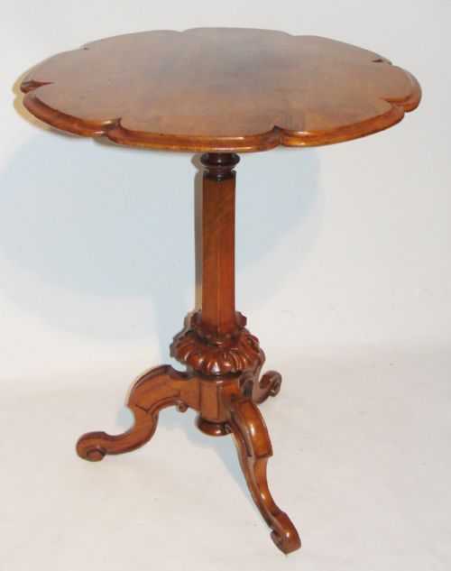 Victorian Walnut Tripod Table. Circa 1850