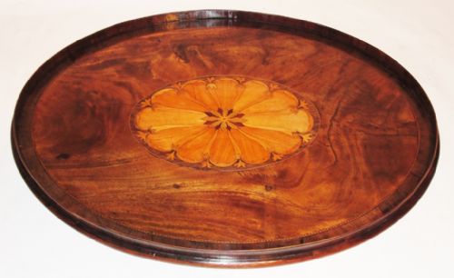 Georgian Mahogany Oval Tray. Circa 1790