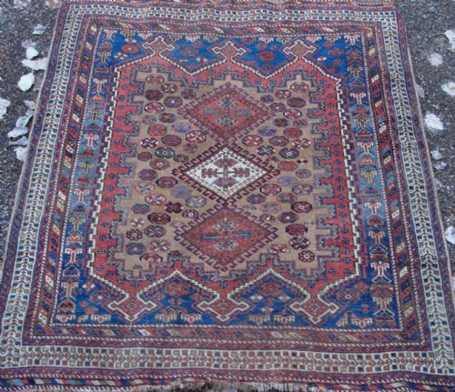 Antique Persian Quasquai Rug. Circa 1890