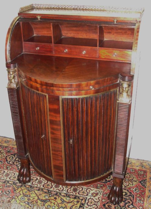 Regency Mahogany Writing Cabinet. Circa 1815
